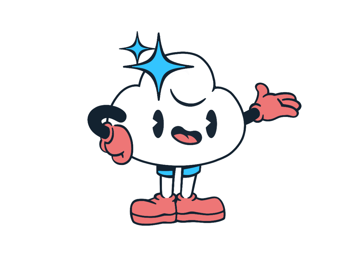 Nimbus, la mascotte de Skytale, vous fait signe