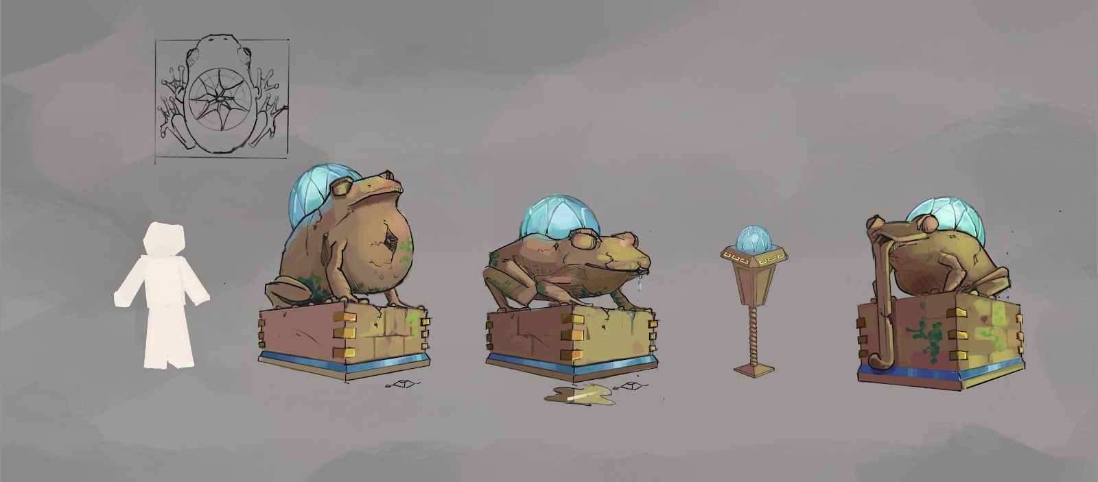Frog statues